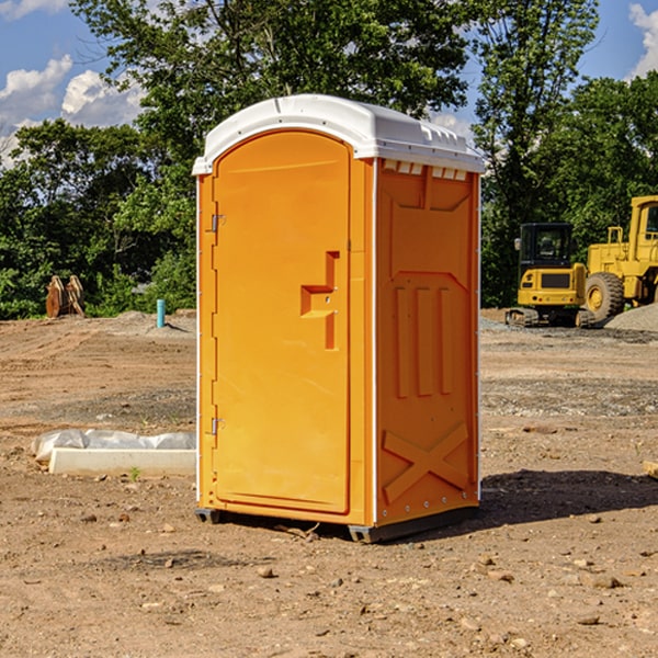 how often are the porta potties cleaned and serviced during a rental period in Battiest OK